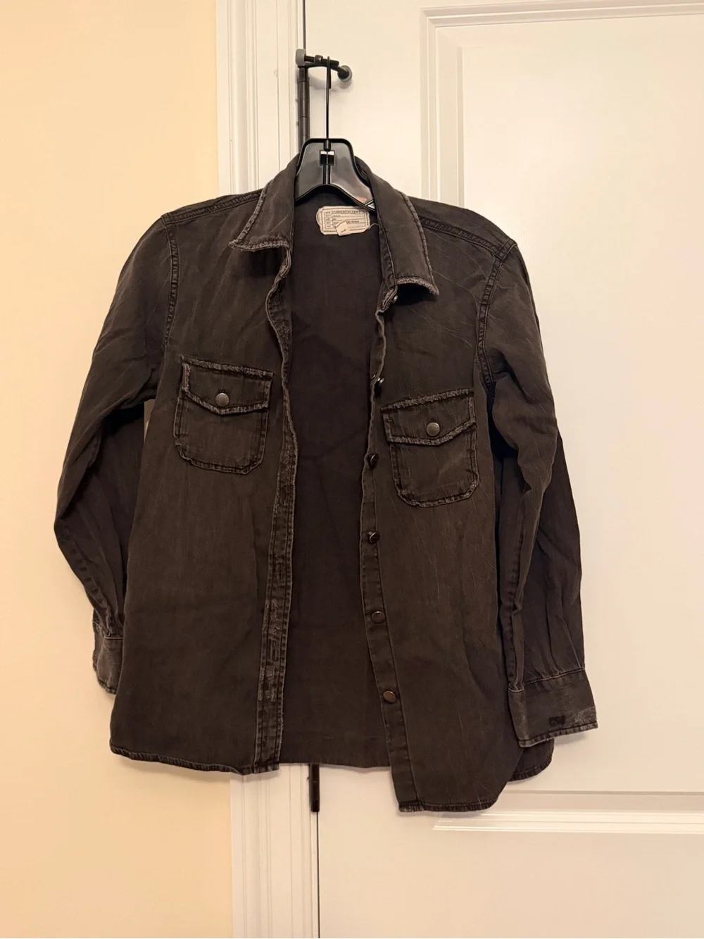 Current/Elliott women Washed black Button-Up shirt